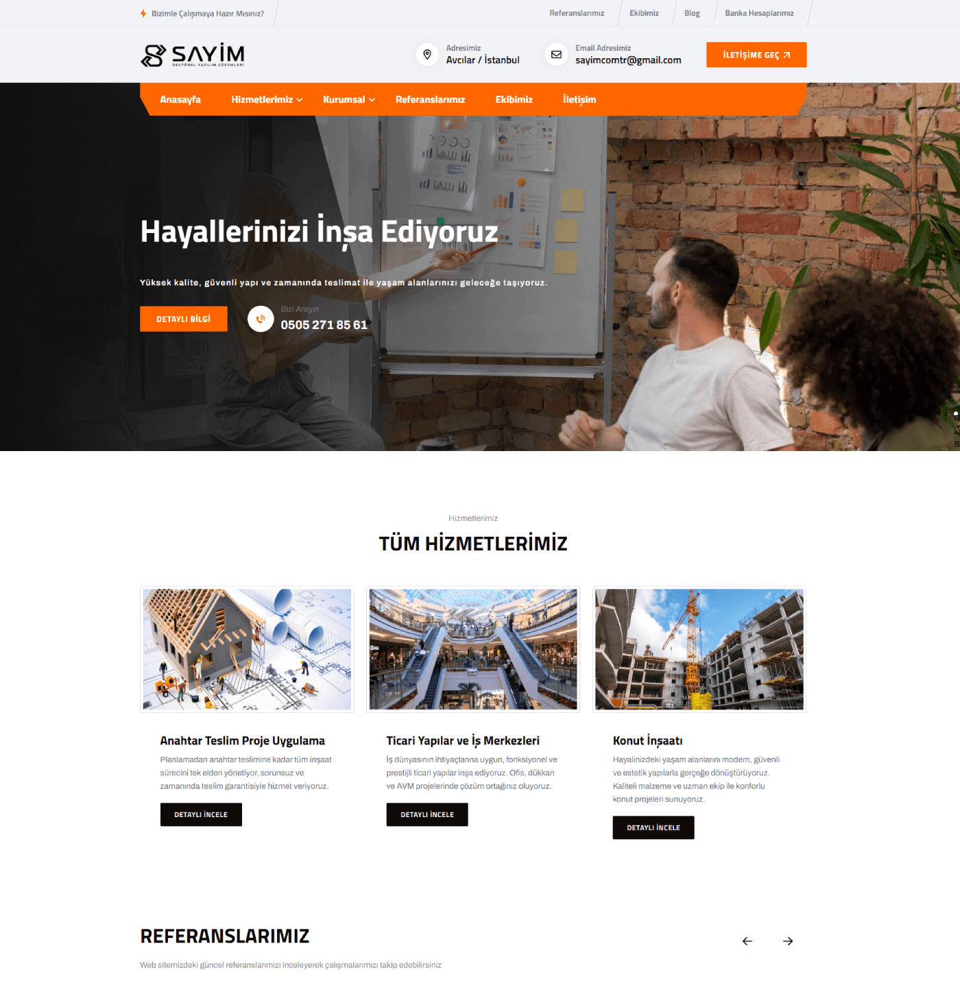 İnşaat Temalı Kurumsal Yazılım