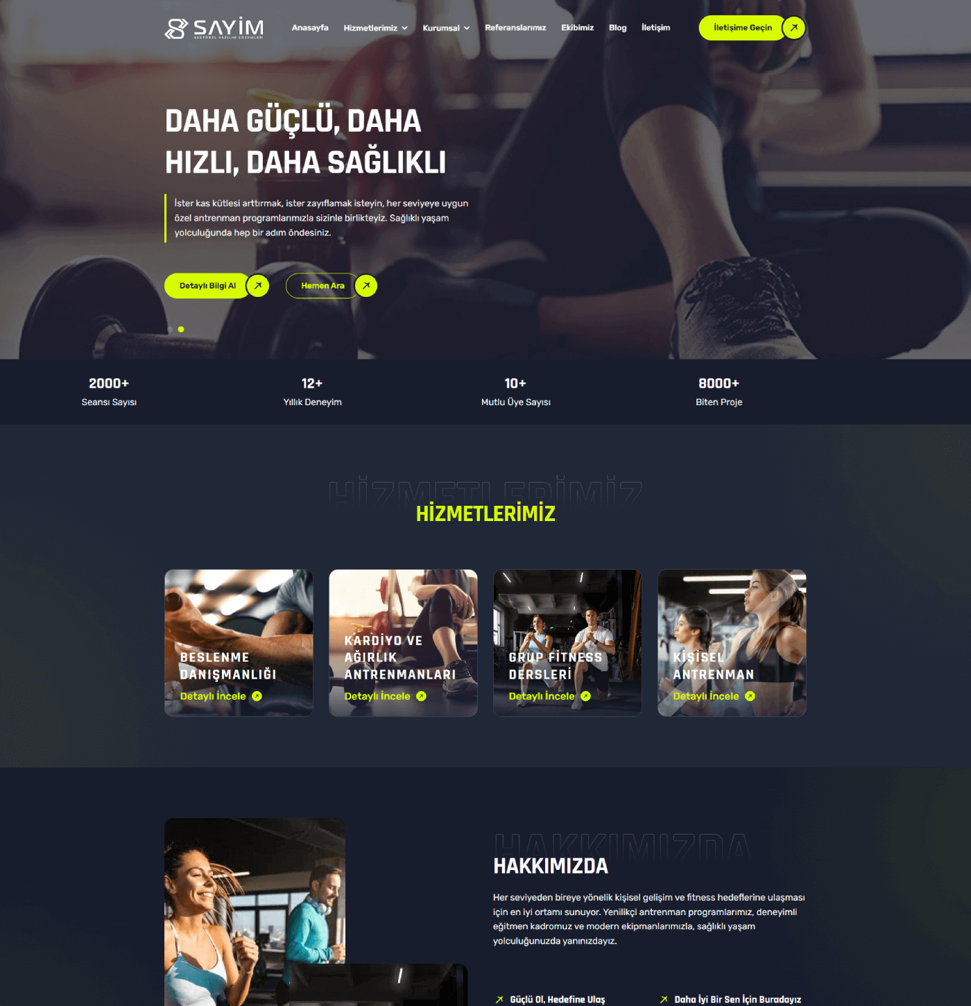 Spor Salonu Kurumsal Yazılım