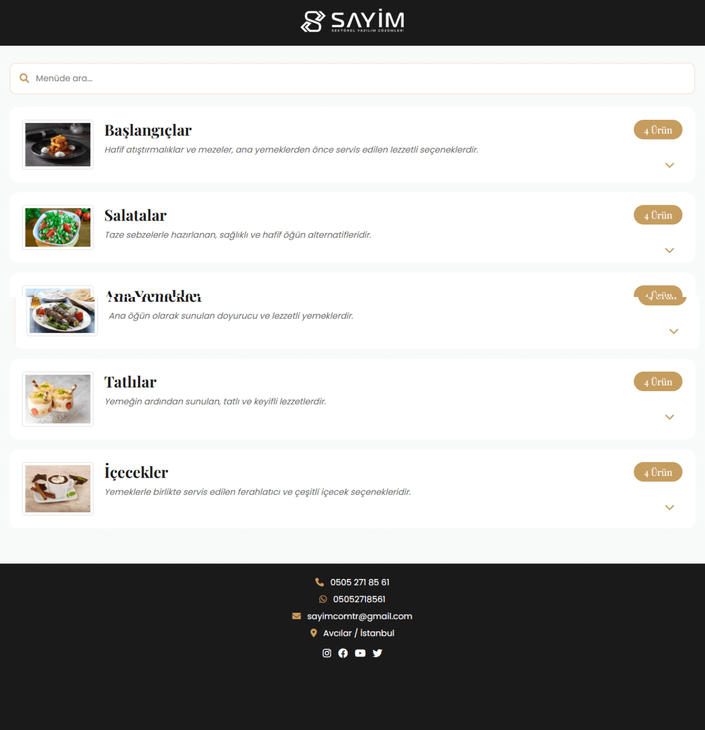 QR Menü Yazılımı